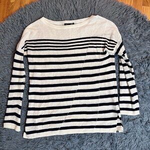 Rag & Bone Jean Linen Stripe Long Sleeve Top Size S